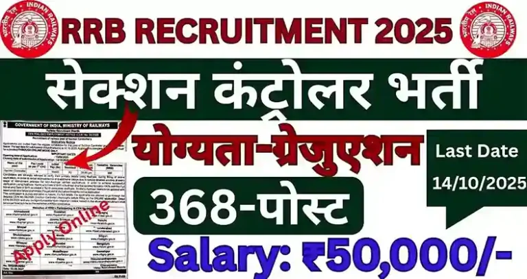 RRB Section Controller Recruitment 2025