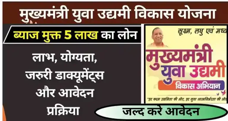 CM Yuva Udyami Vikas Yojana 2025