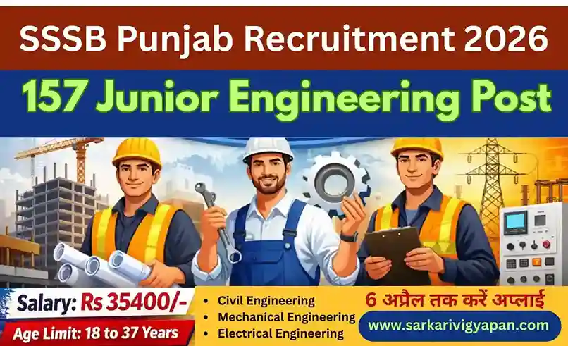 SSSB Punjab JE Recruitment 2026