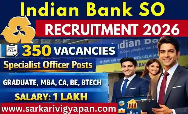 Indian Bank SO Vacancy 2026