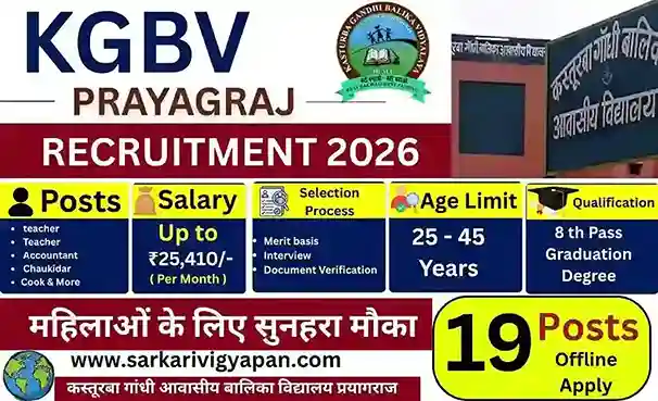 KGBB Prayagraj Vacancy 2026