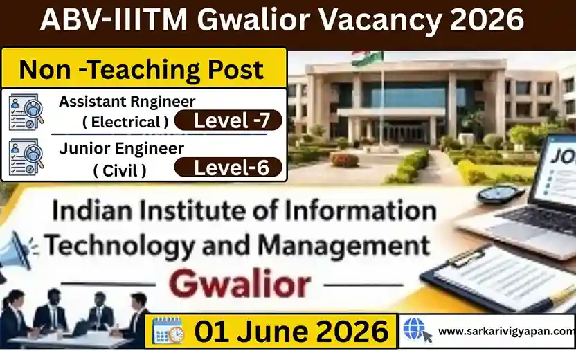 ABV-IIITM Gwalior Vacancy 2026