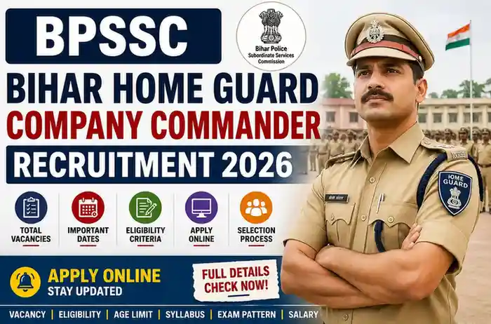 BPSSC Bihar Home Guard Company Commander Recruitment 2026: