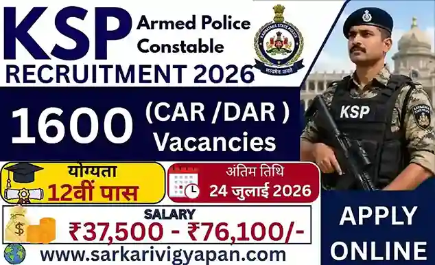 KSP Police Vacancy 2026