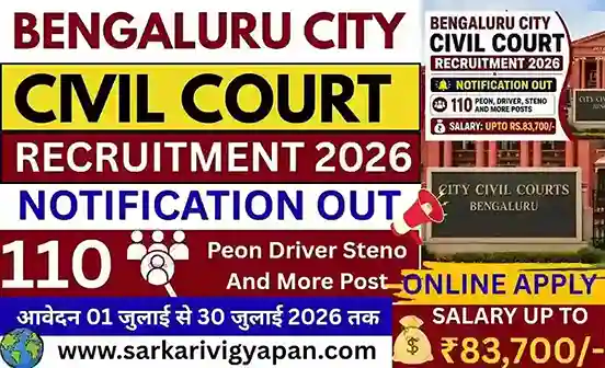Bengaluru City Civil Court Vacancy 2026