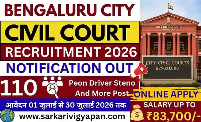 Bengaluru City Civil Court Vacancy 2026