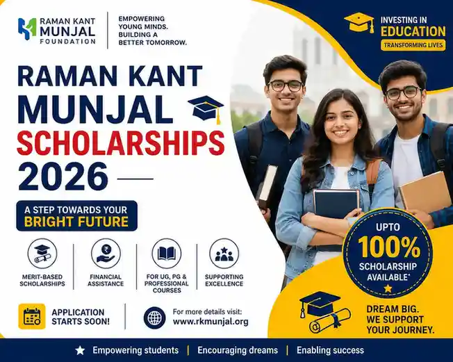 Raman Kant Munjal Scholarships 2026