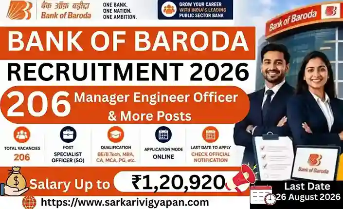 Bank of Baroda SO Vacancy 2026