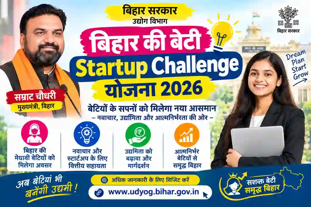 Bihar Ki Beti Startup Challenge Yojana 2026