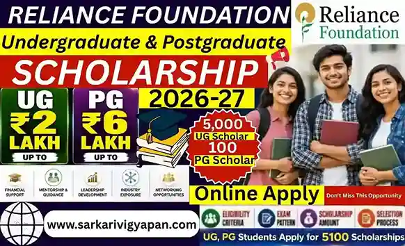 Reliance Foundation Scholarship 2026-27