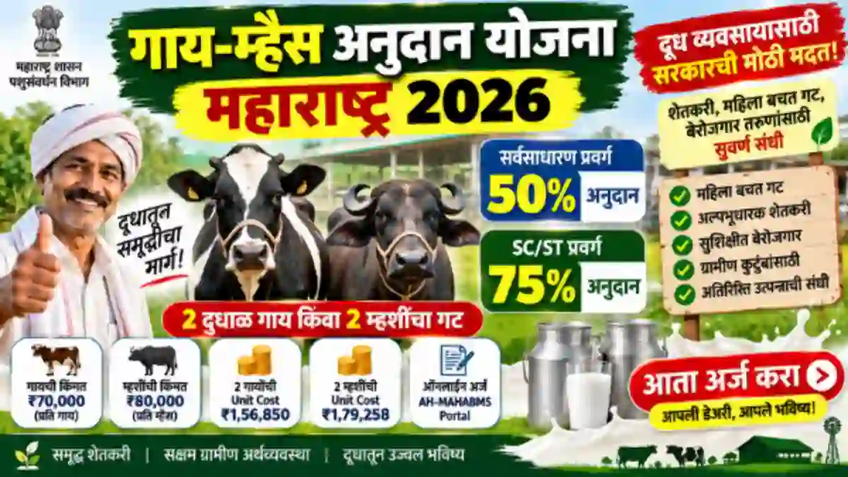 Gay Mhais Anudan Yojana Maharashtra 2026