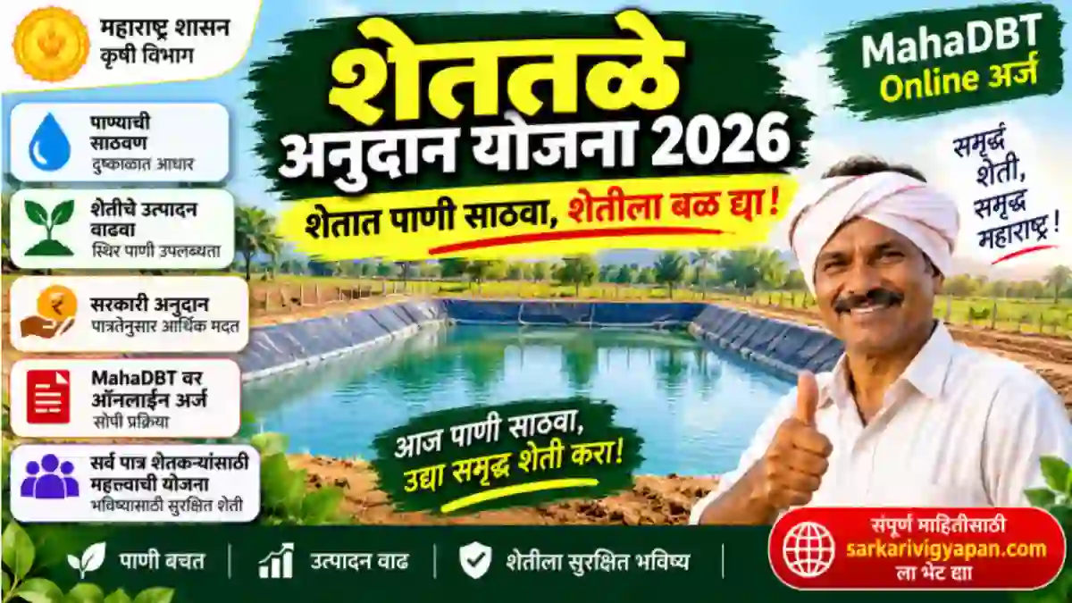 Shettale Anudan Yojana 2026