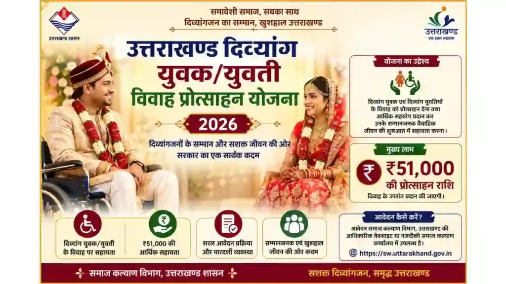 Uttarakhand Divyang Yuvak/Yuvati Vivah Protsahan Yojana 2026