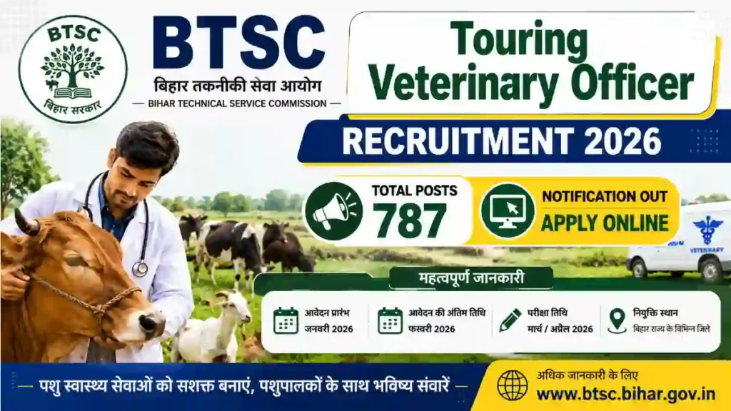 BTSC Touring Veterinary Officer Recruitment