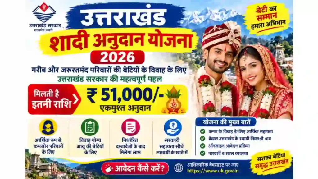 Uttarakhand Shadi Anudan Yojana 2026