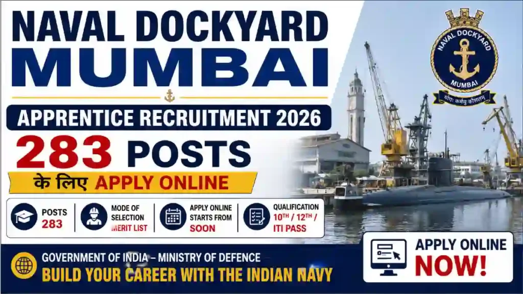 Naval Dockyard Mumbai Apprentice Recruitment 2026