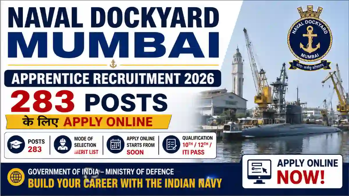 Naval Dockyard Mumbai Apprentice Recruitment 2026