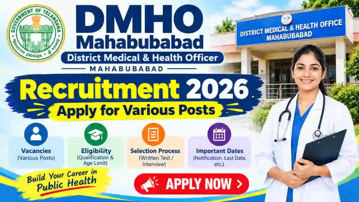 DMHO Mahabubabad Recruitment 2026