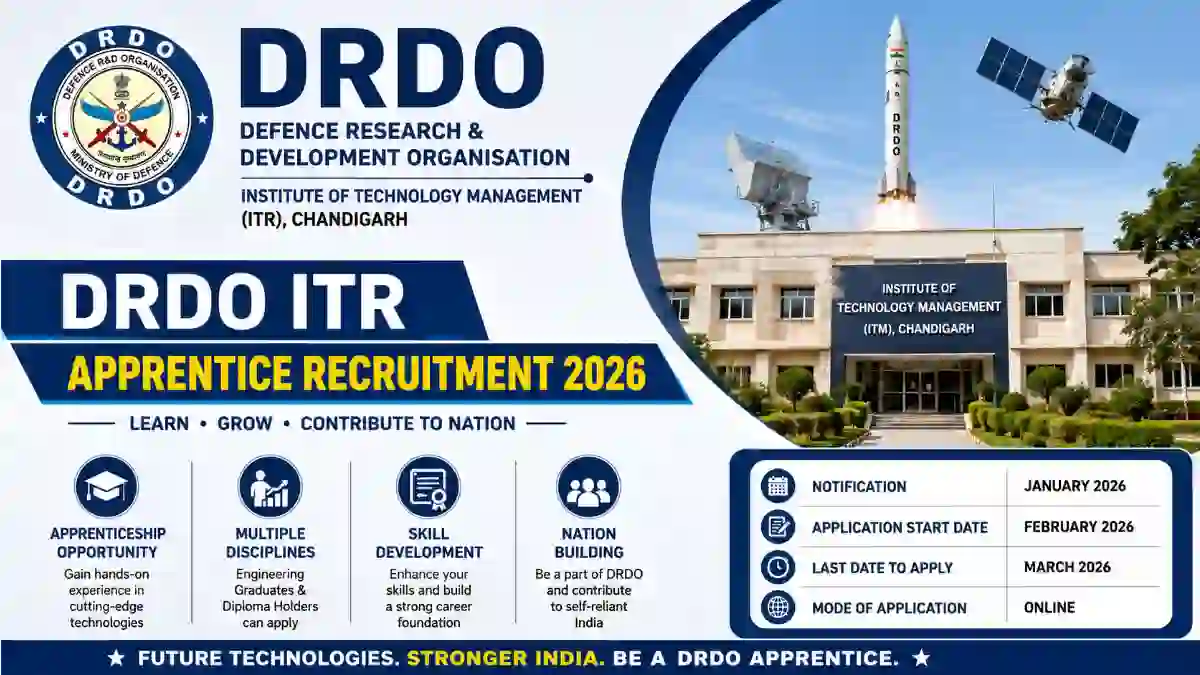 DRDO ITR Apprentice Recruitment 2026