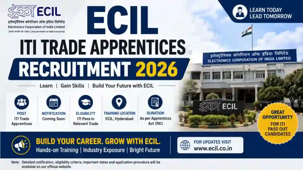 ECIL ITI Trade Apprentices Recruitment 2026: