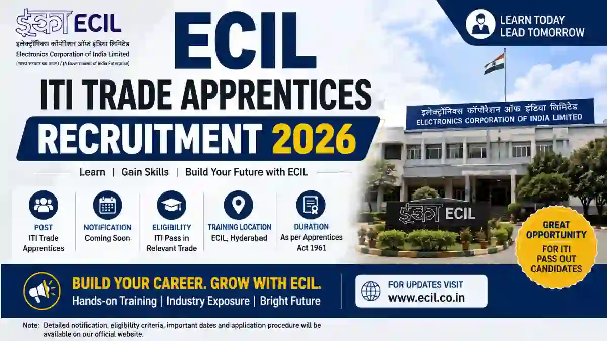 ECIL ITI Trade Apprentices Recruitment 2026: