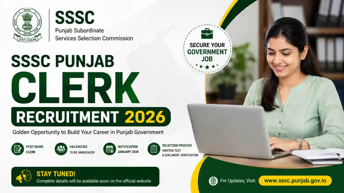 SSSC Punjab Clerk Recruitment 2026
